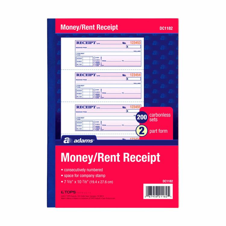 Money Receipts & Rent Receipts