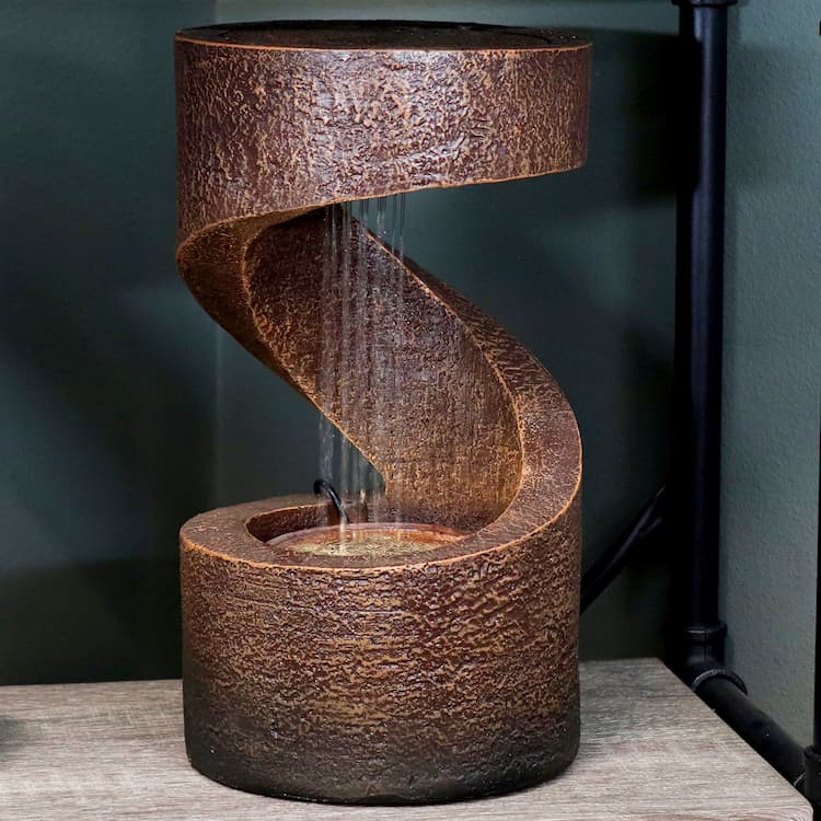 Modern Tabletop Water Fountains with LED Lights.